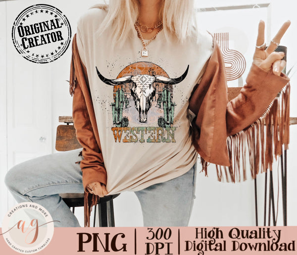 Western Boho Png Digital Download