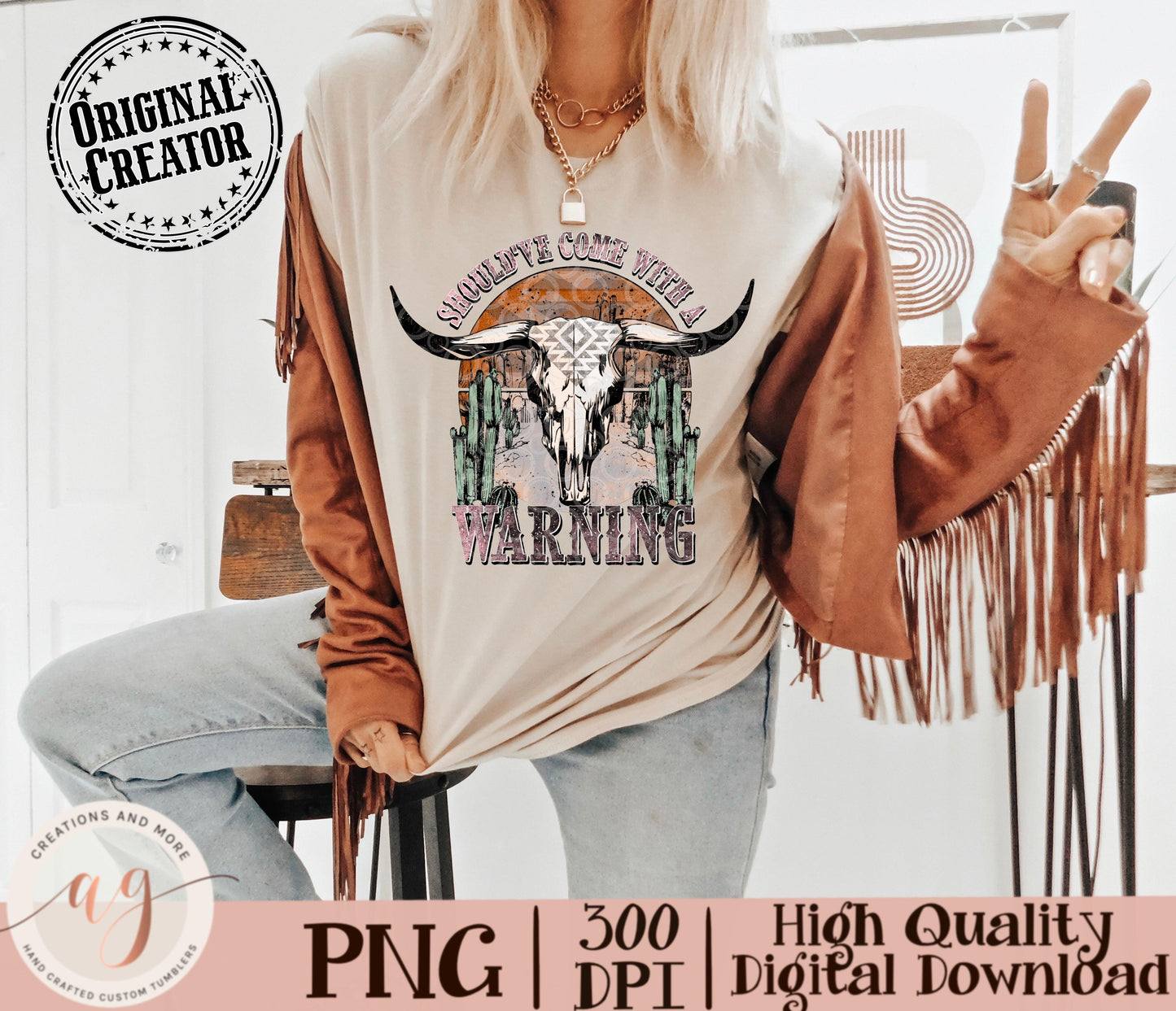 Western Boho Png, Should of Come with A Warning Png, Pocket Set