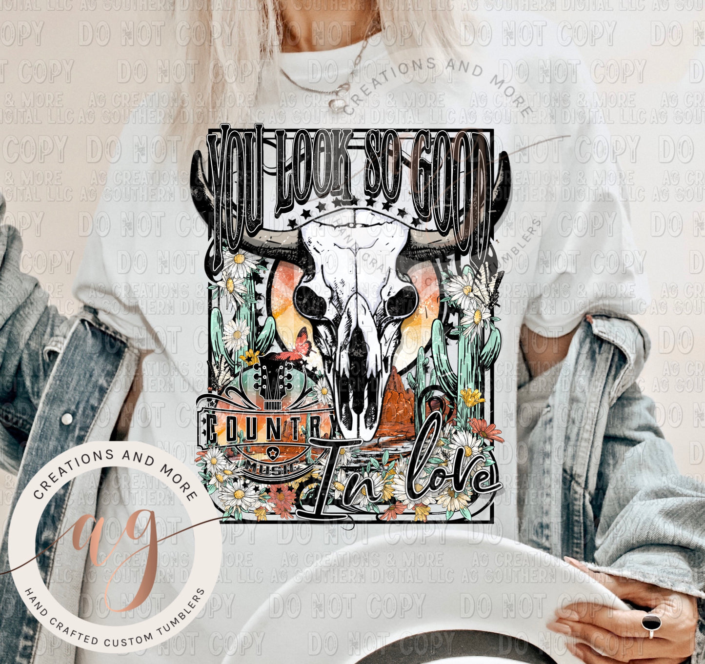 Western boho Look so Good In Love Png, Western Sublimation Png