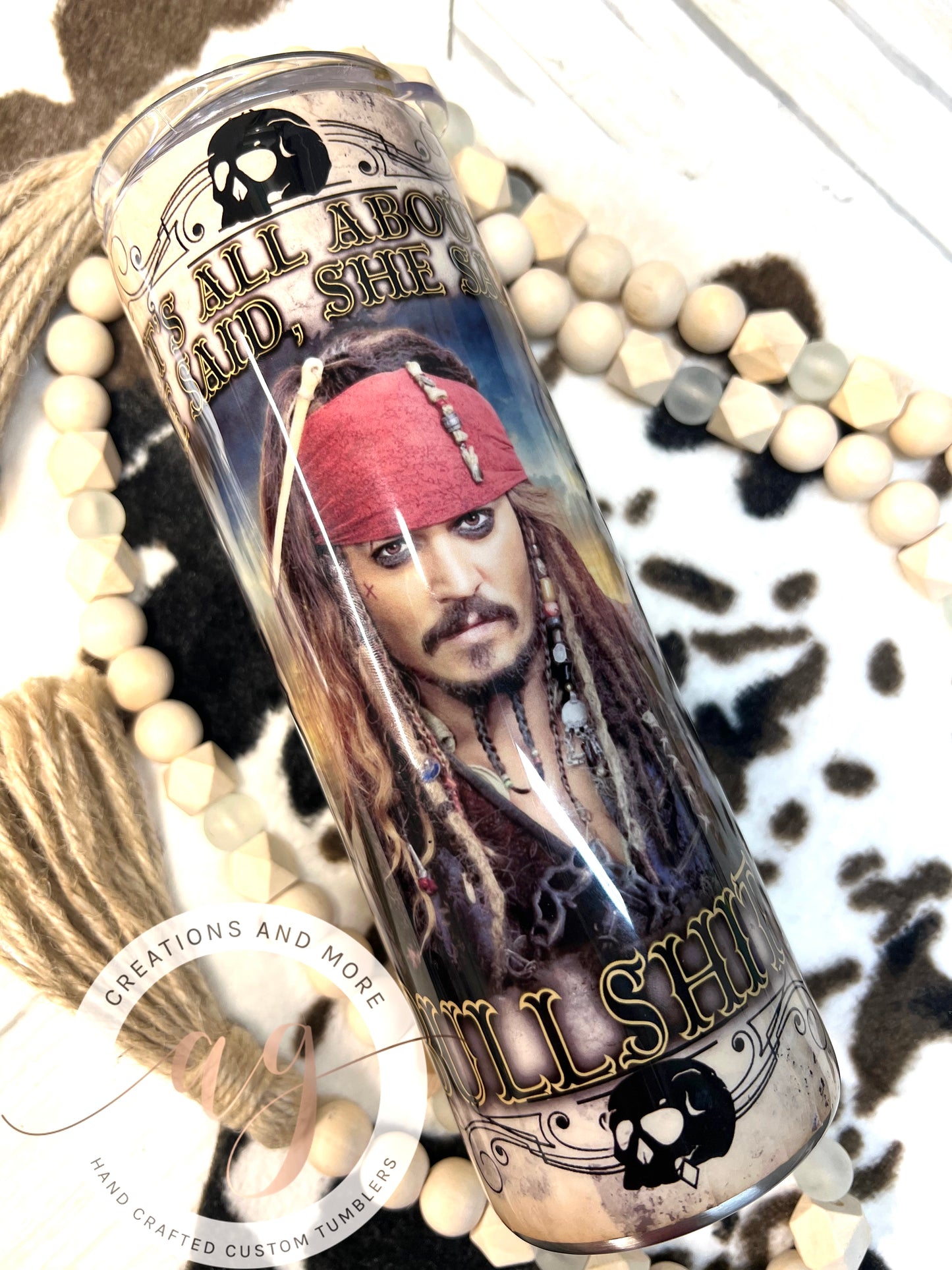 Caption Jack Sparrow "Hearsay Brewing Co...." Tumbler Johnny Depp