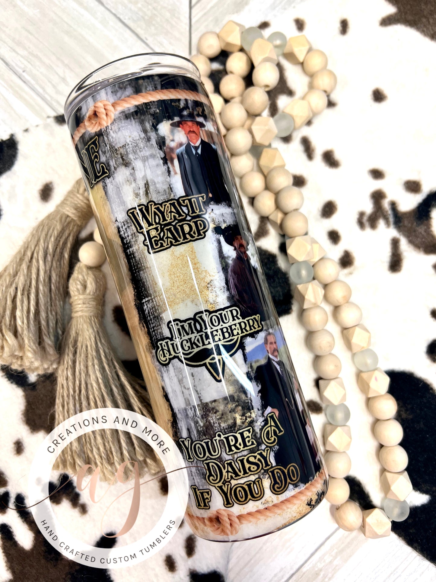 Tombstone Doc and Wyatt Sublimation Tumbler