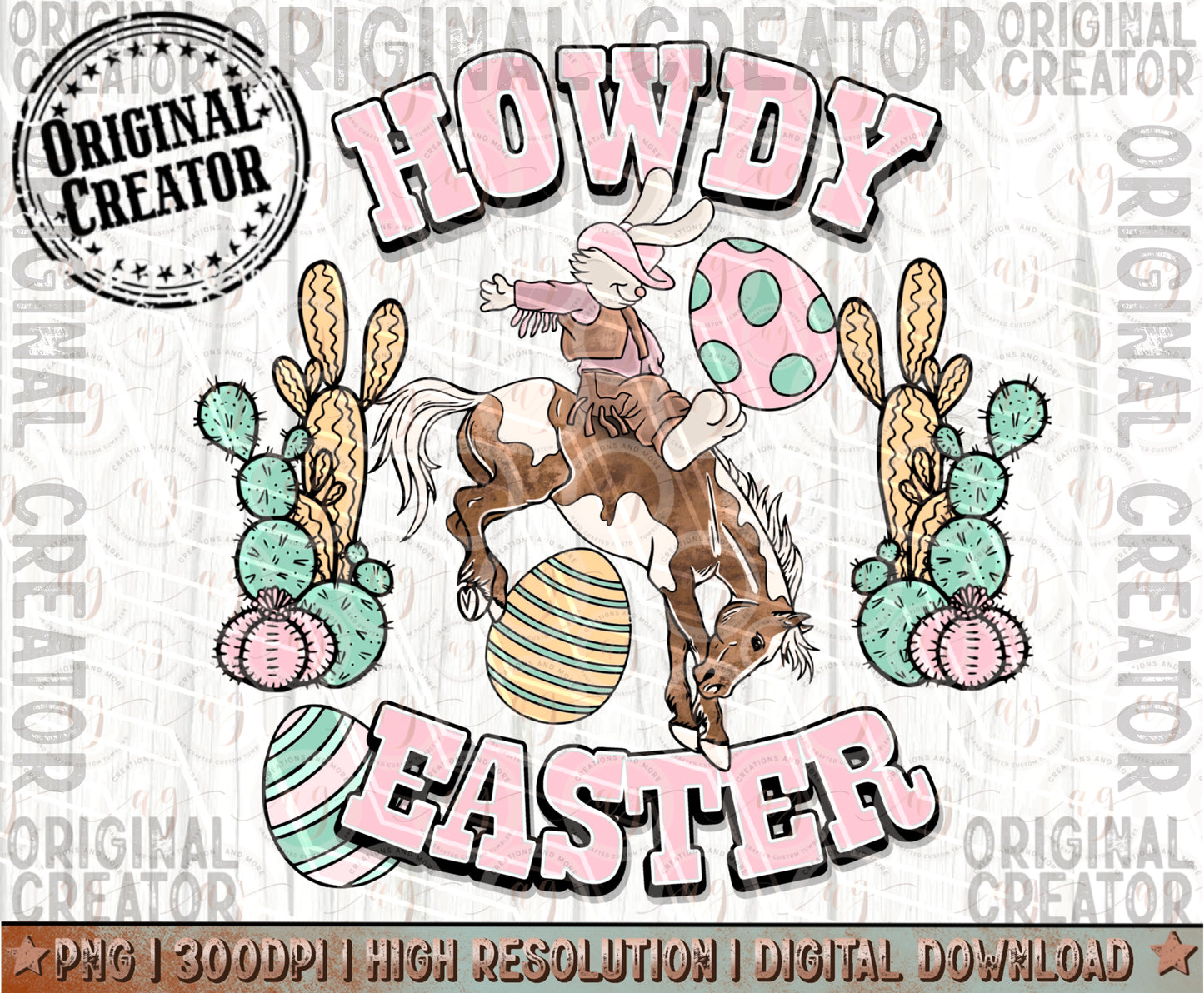 Western Easter Bunny, Howdy Easter Girl Png