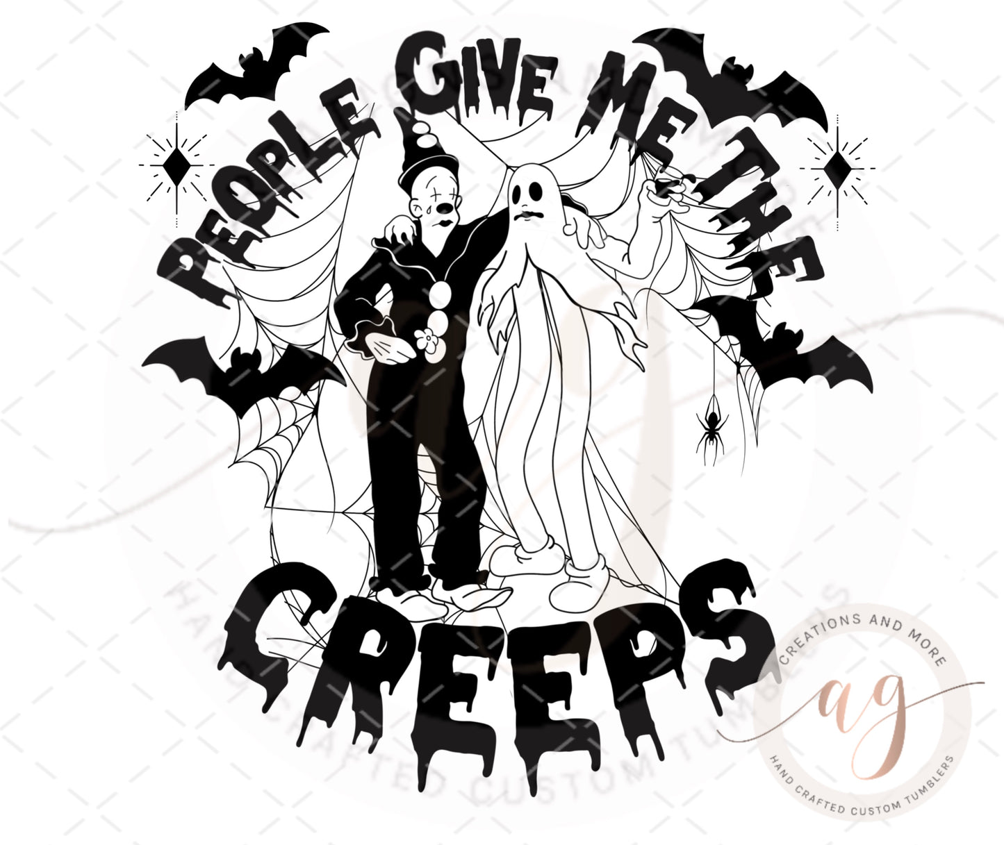 Halloween Retro People Give Me the Creeps