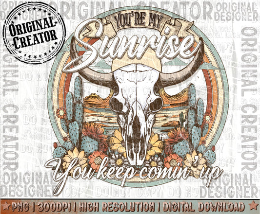 Vintage Sunrise Png Design