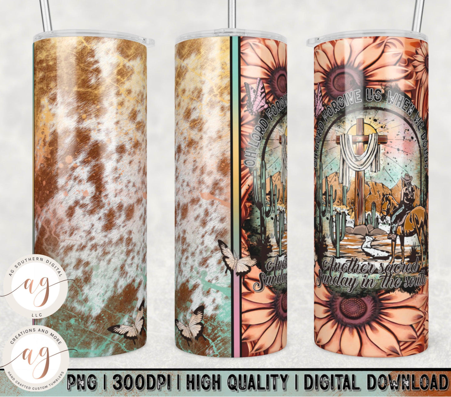 Sacred Sunday Sublimation Tumbler Transfer