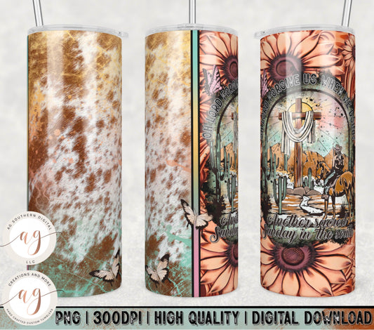 Sacred Sunday Sublimation Tumbler Transfer