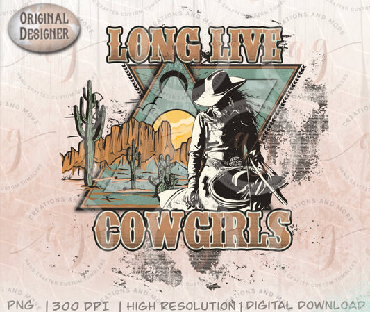Western Long Live Cowgirls Png