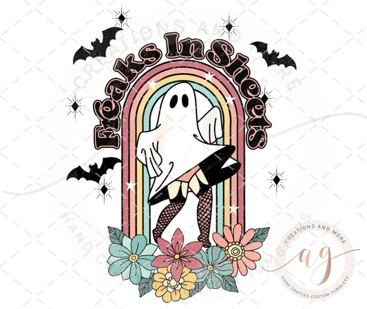 Halloween Retro Ghost Freaks in the Sheets PNG | Digital Download | Sublimation Png | Halloween Png | Ghost Png | Spooky Season Png