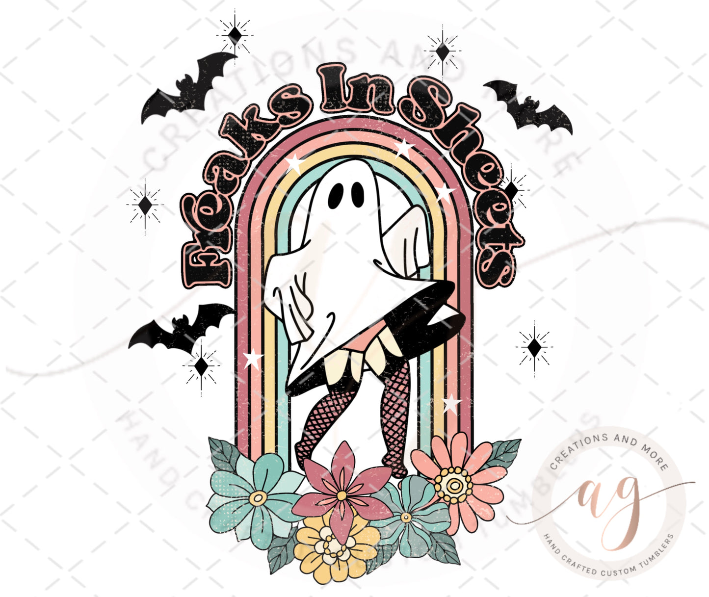 Halloween Retro Ghost Freaks in the Sheets PNG | Digital Download | Sublimation Png | Halloween Png | Ghost Png | Spooky Season Png