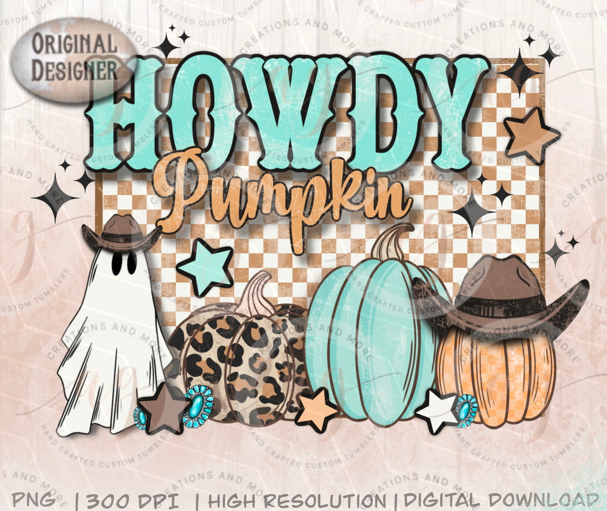 Western Halloween Howdy Pumpkin Png