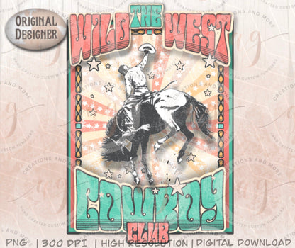 Western Retro the Wild West Cowboy Png