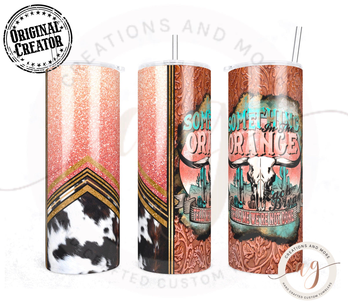 Something in the ORANGE Tumbler Wrap Png, Western Sublimation Wrap