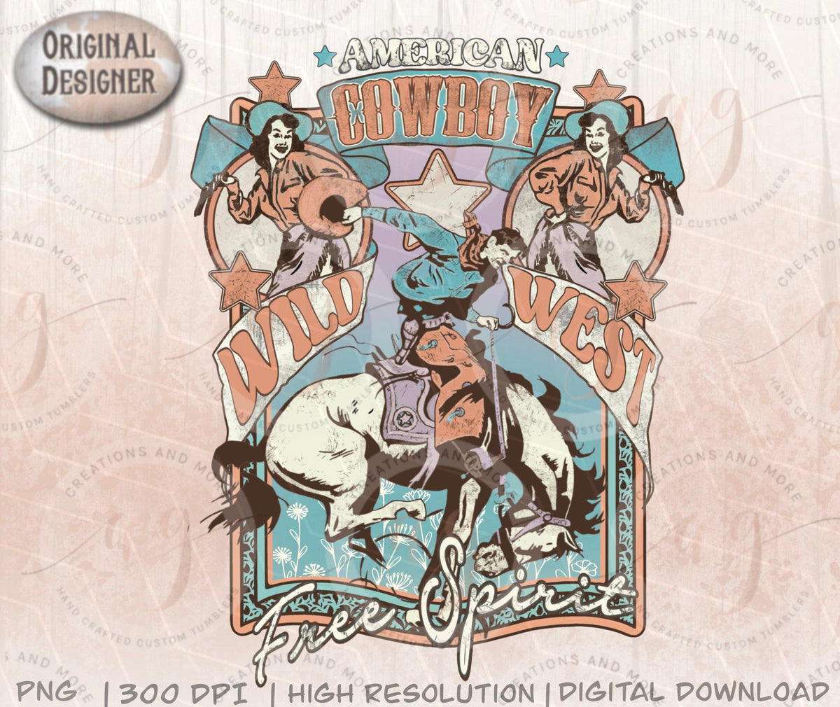 Western Vintage Rodeo Wild West Free Spirit Png