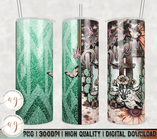 He is Risen Sublimation Tumbler Wrap Png
