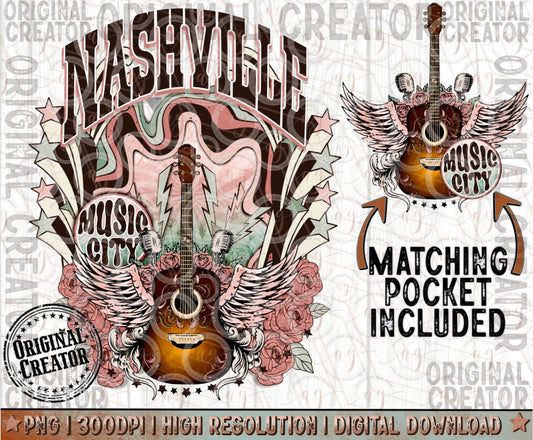 Nasville Music City Pocket Set Png