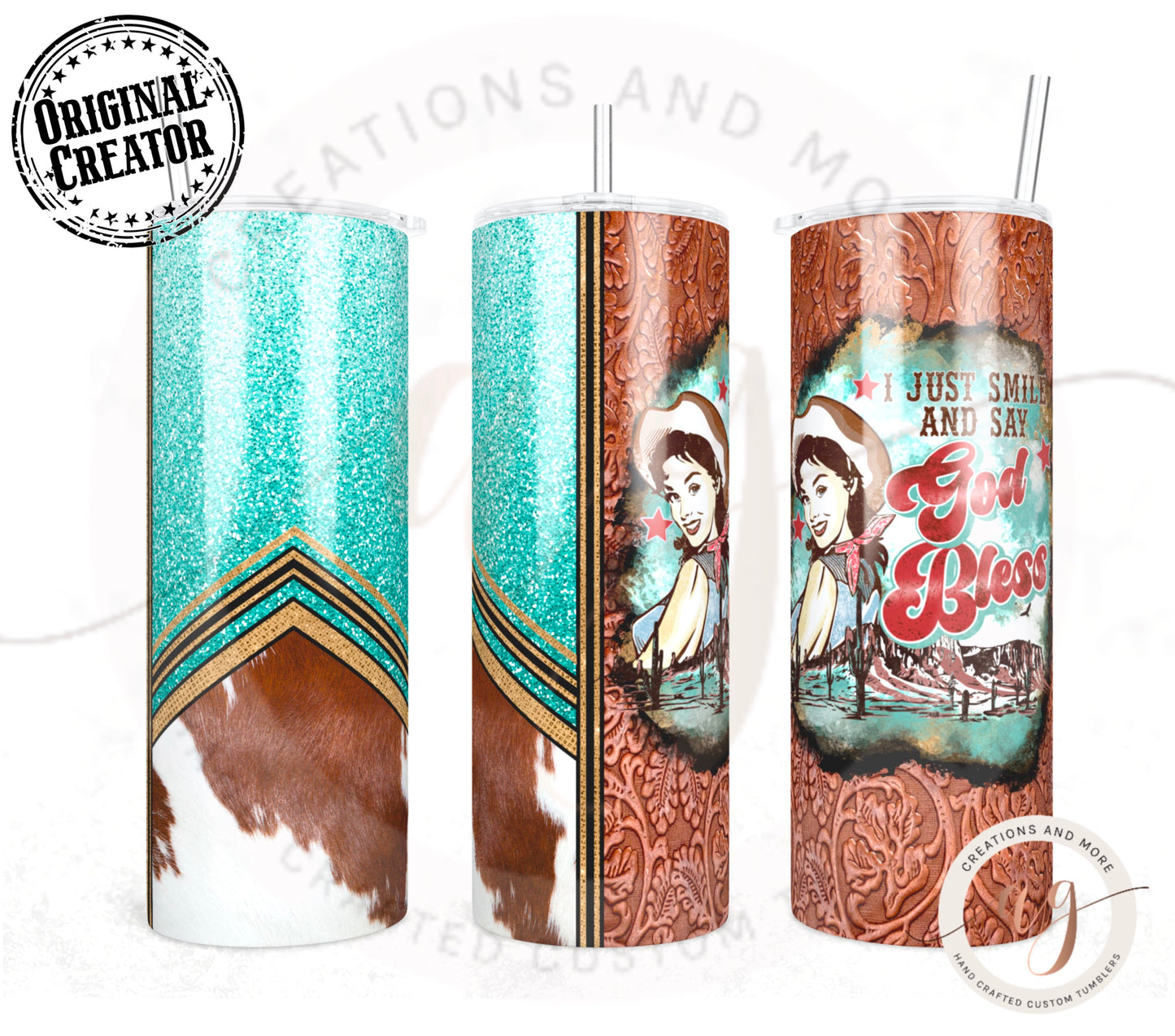 I Just Smile and say God Bless Sublimation Tumbler Transfer