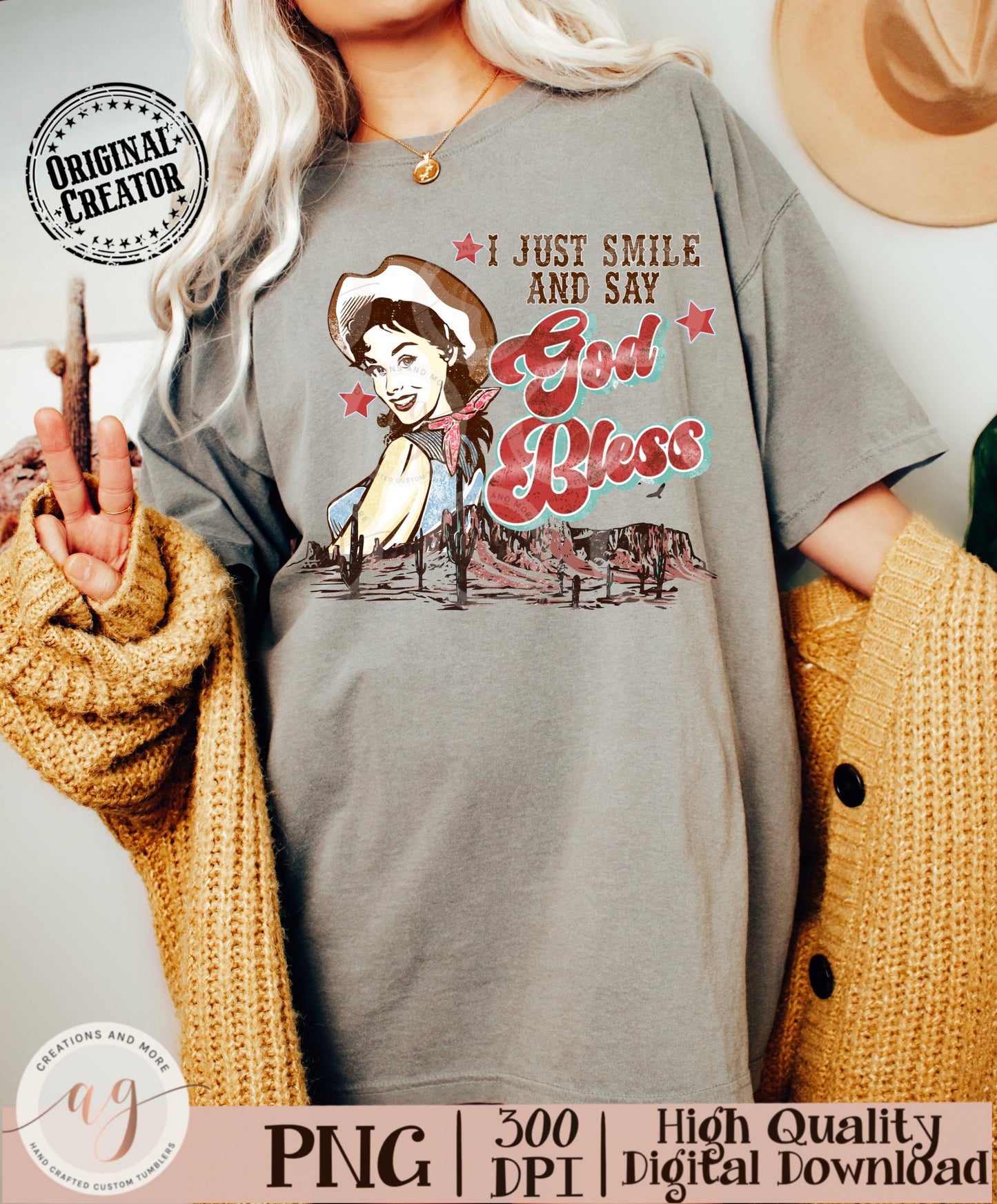 I Just Smile ann Say God Bless Png file