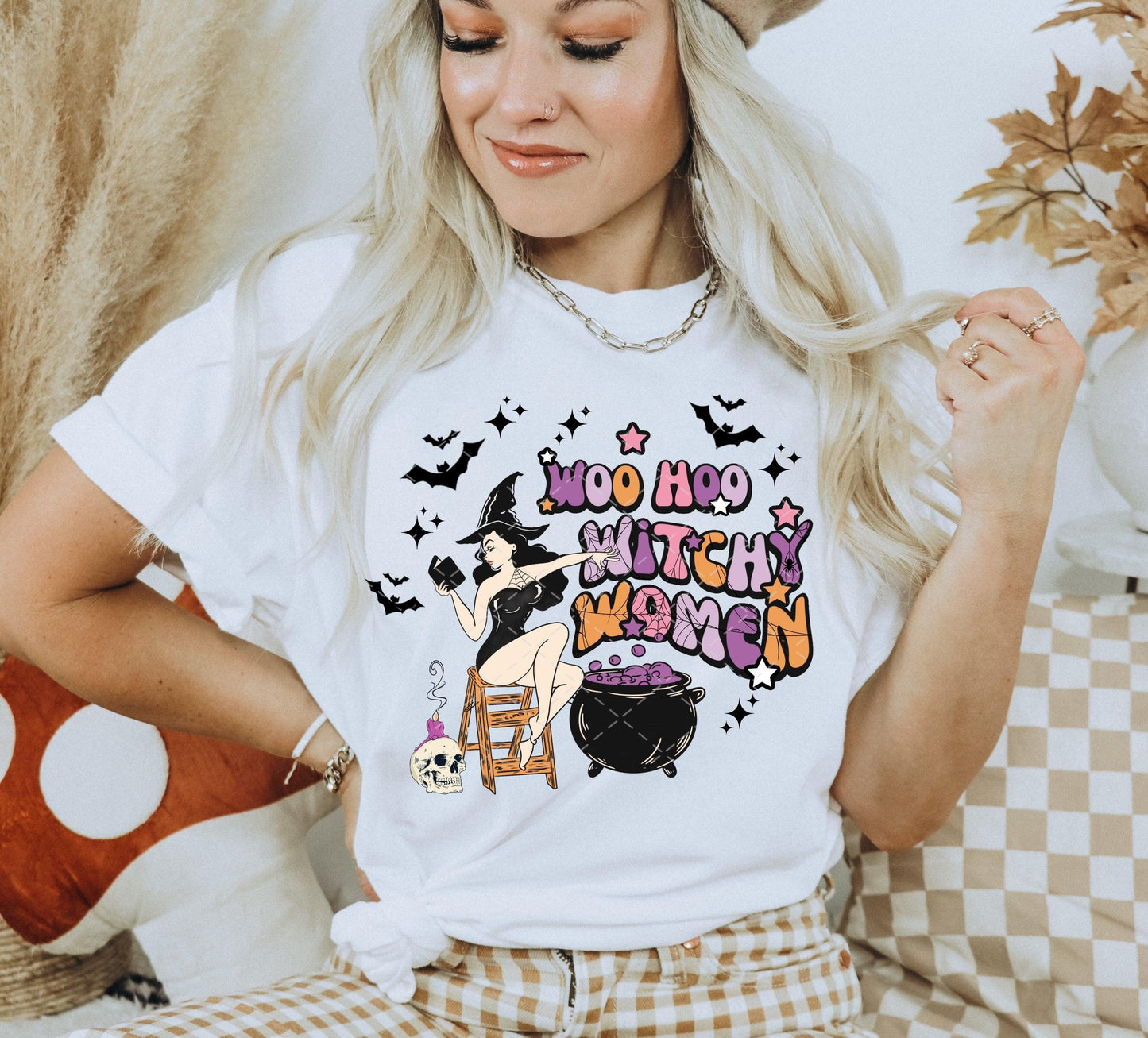 Halloween Png Retro Witch Witchy Women PNG