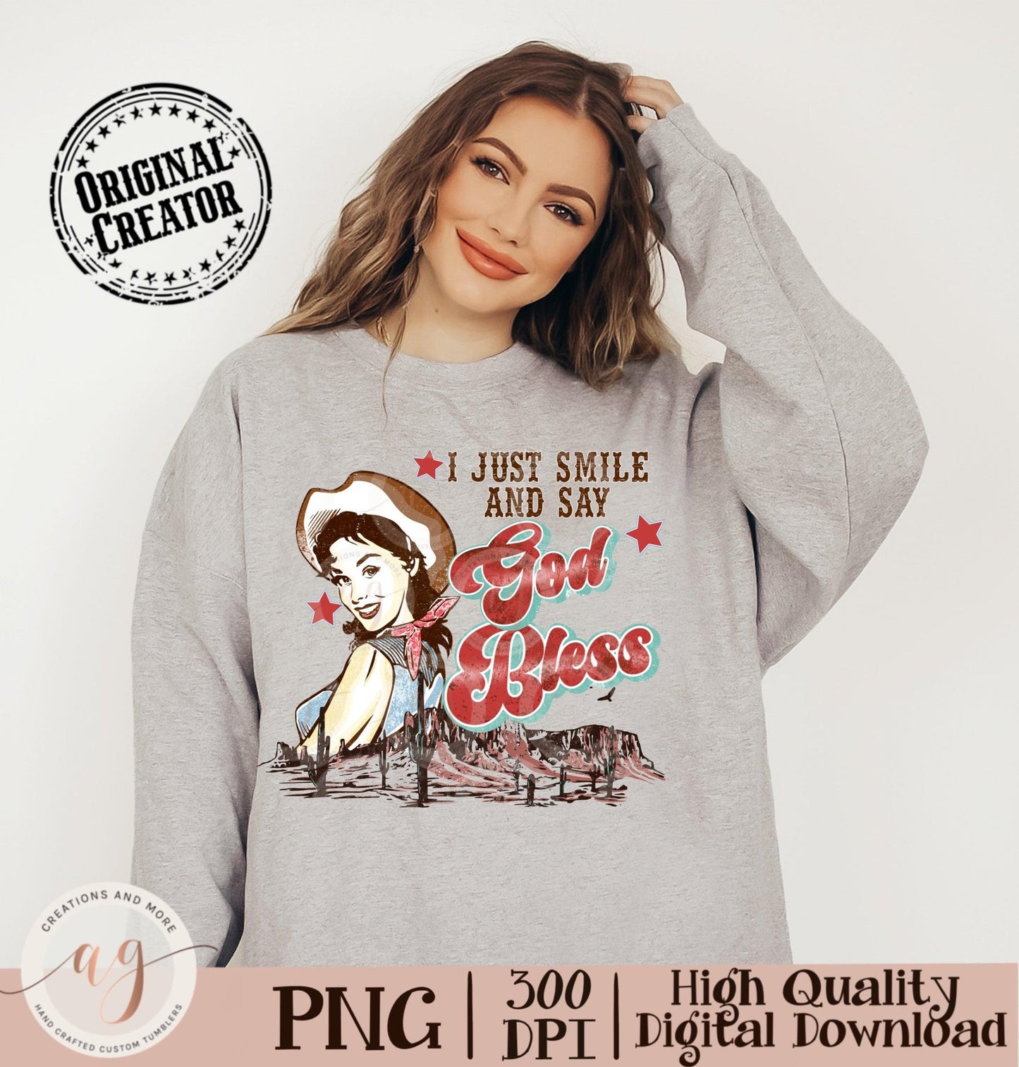 I Just Smile ann Say God Bless Png file