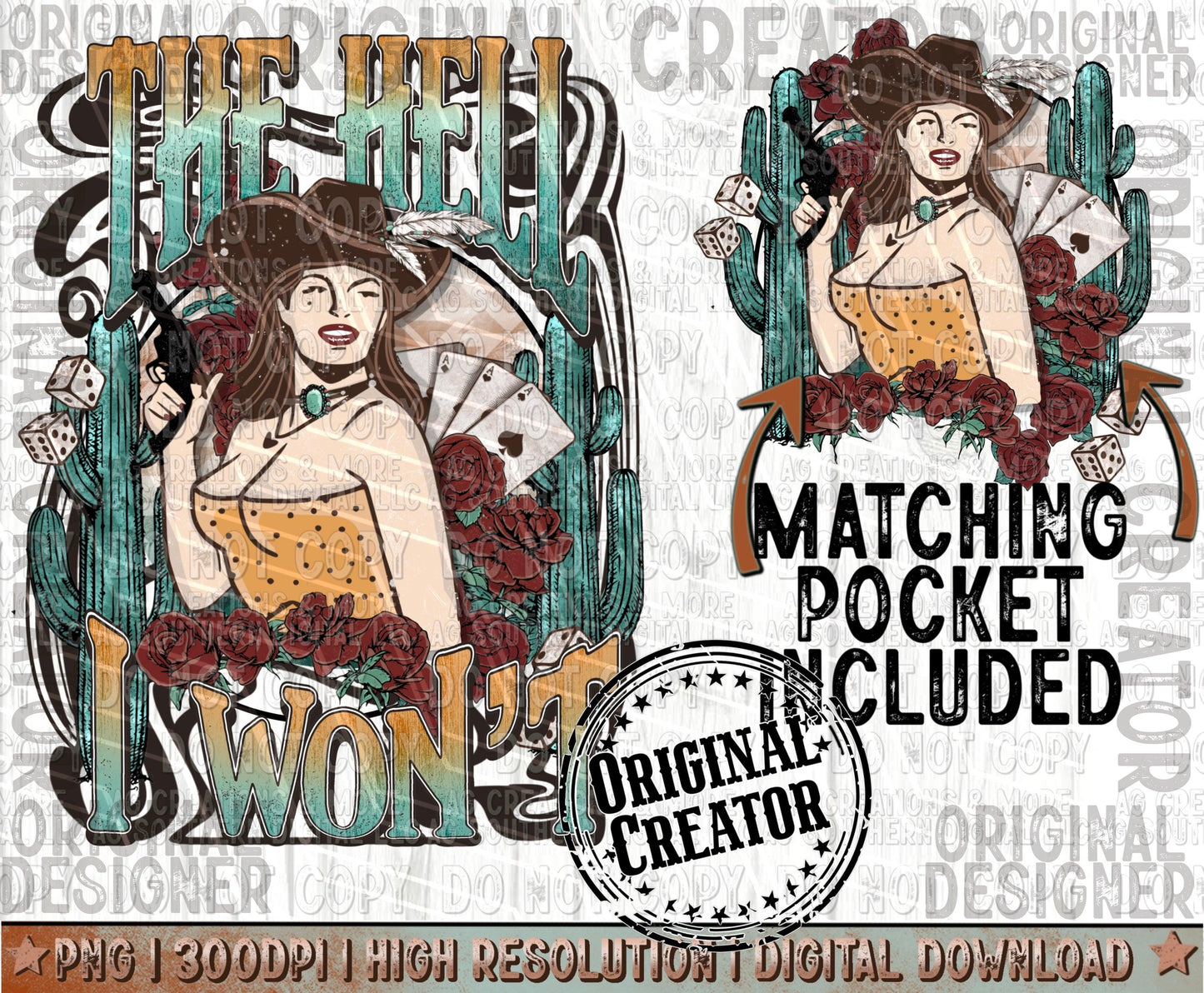 The Hell I Won't Pocket Set PNG