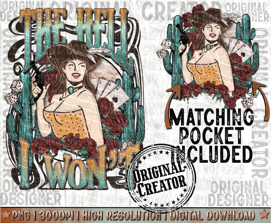 The Hell I Won't Pocket Set PNG