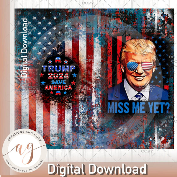 Donald Trump Sublimation PNG | 20oz Tumbler | Digital Download