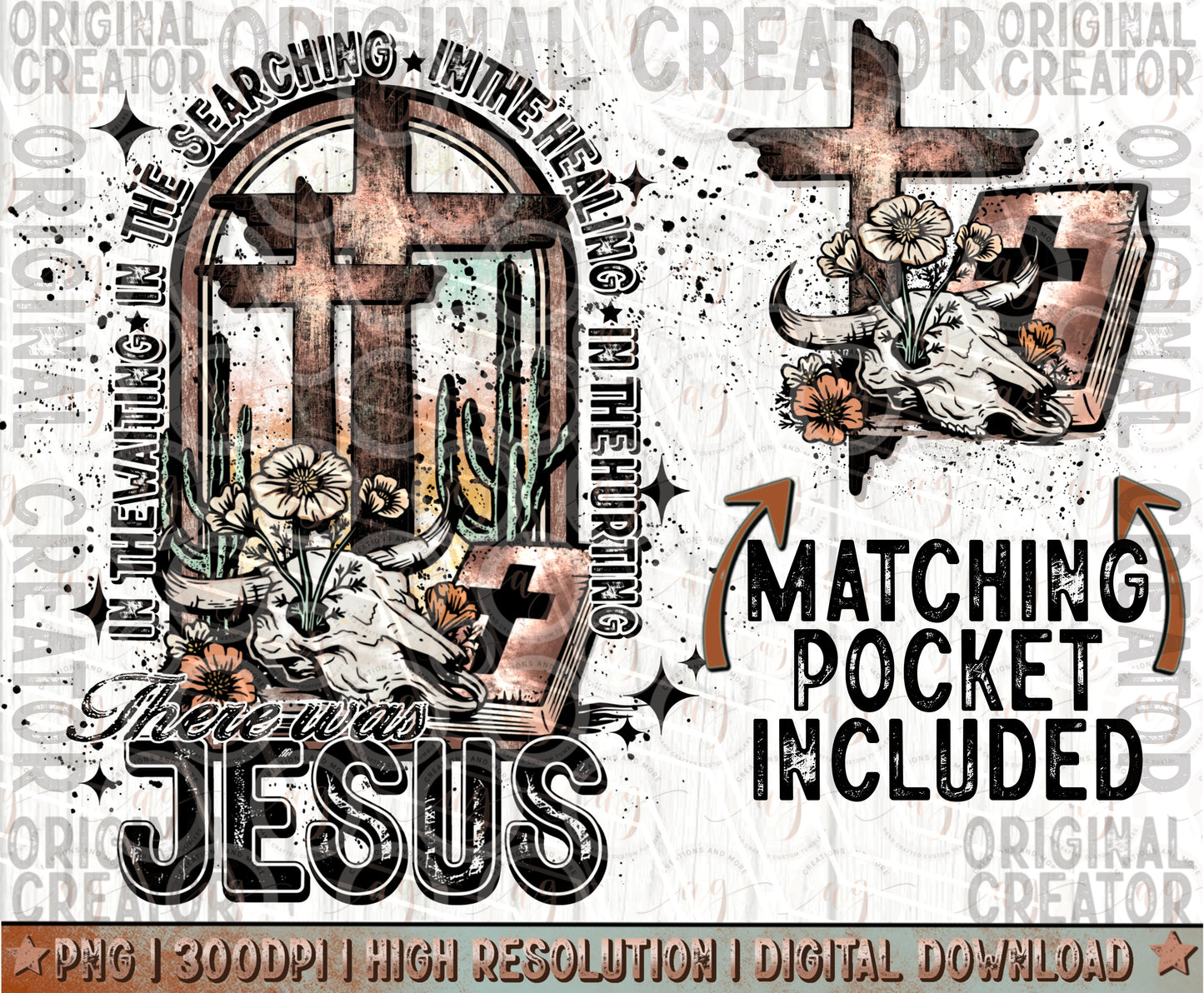 Christian Png, There Was Jesus Png Pocket Set