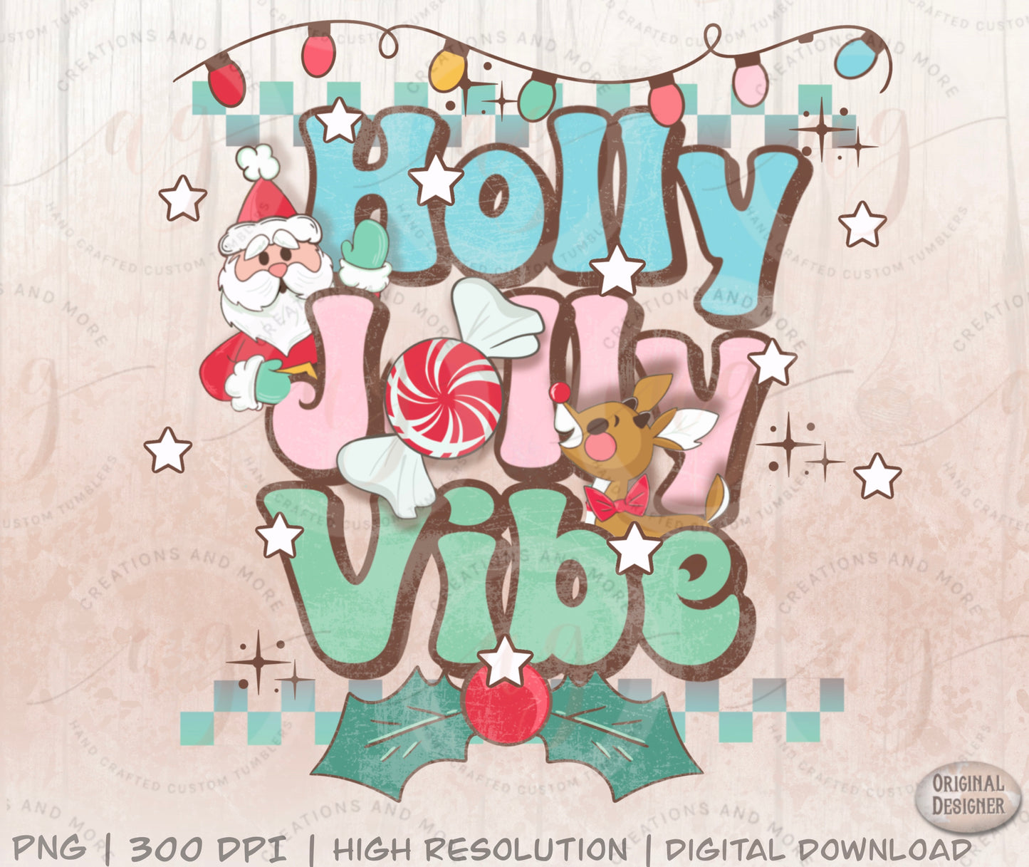 Christmas Holly Jolly Vibe Png