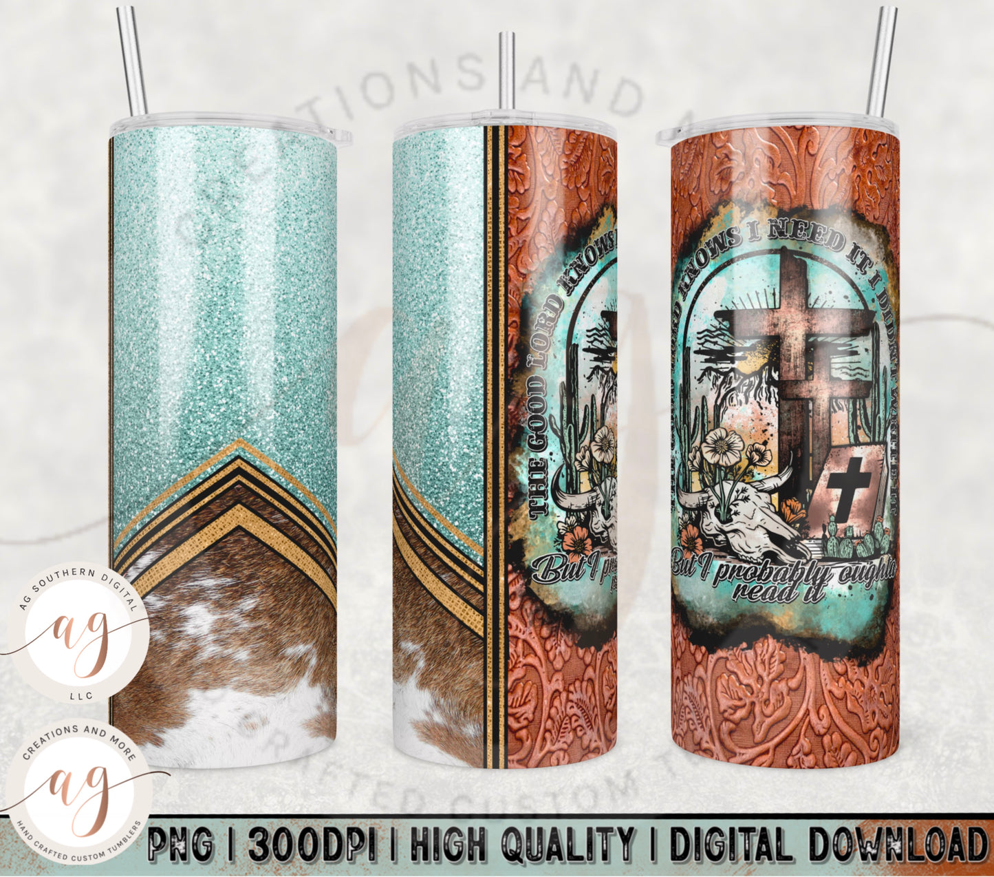 Good Lord Sublimation Tumbler Transfer