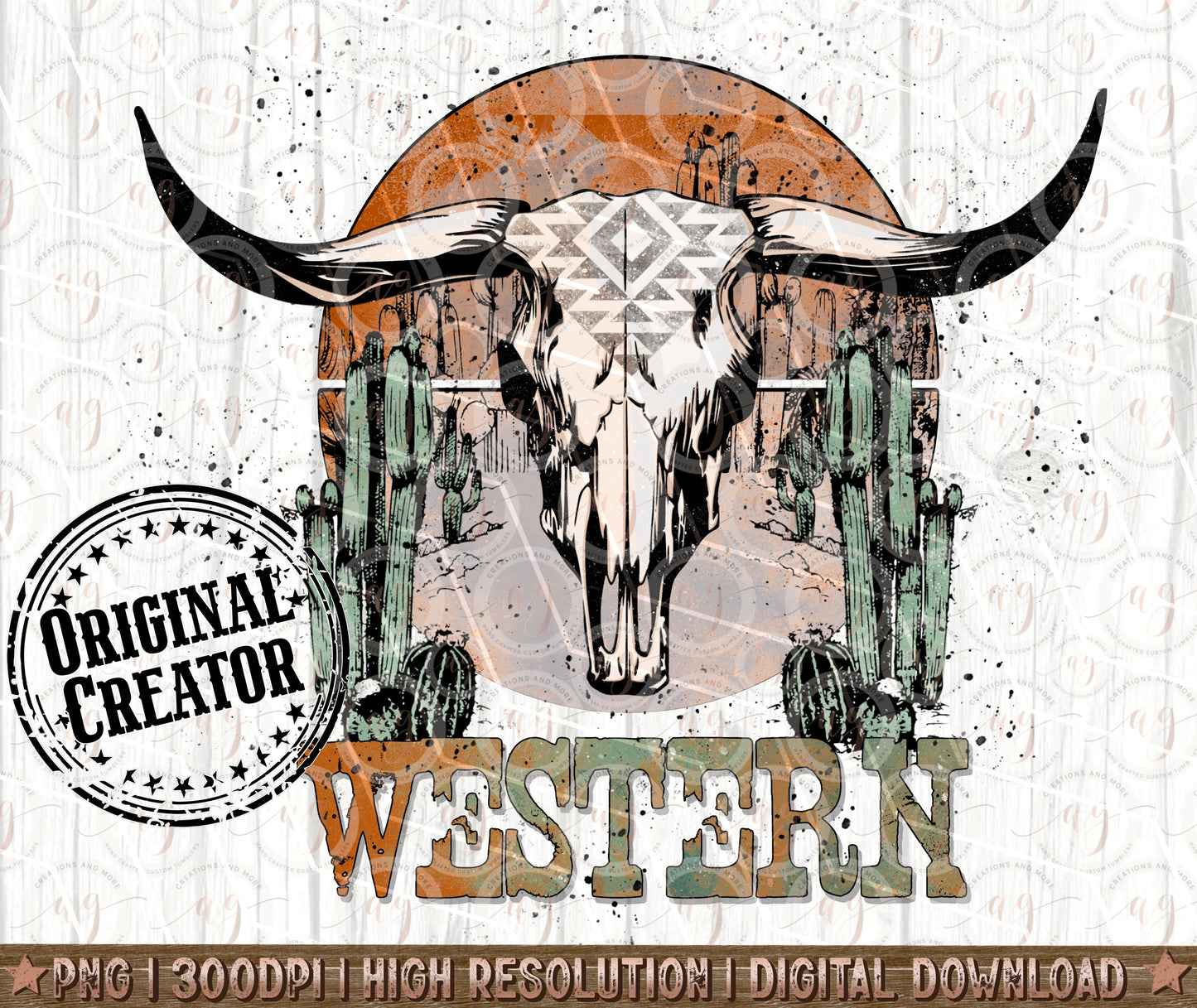 Western Boho Png Digital Download