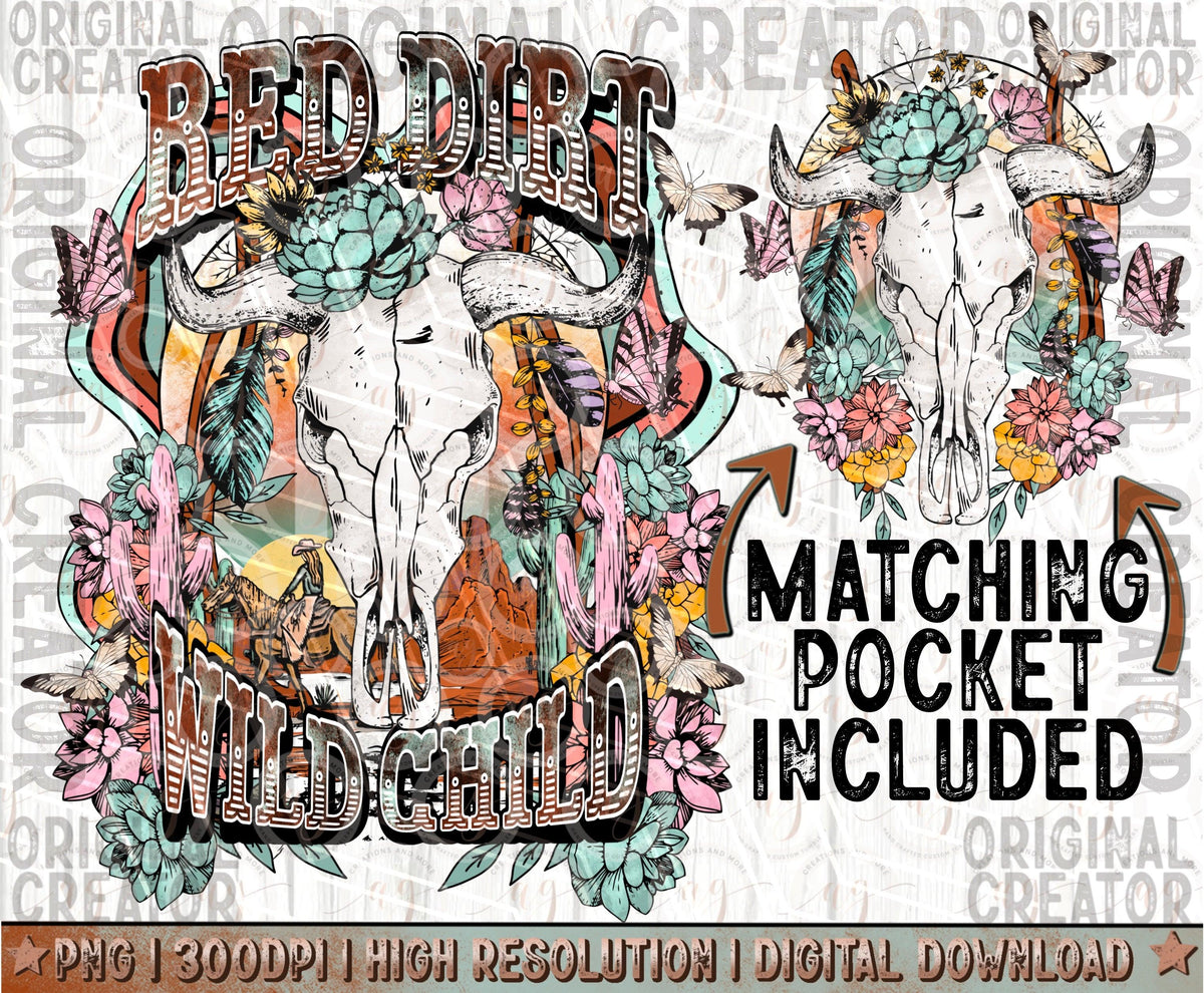 Western Red Dirt Pocket Set Png