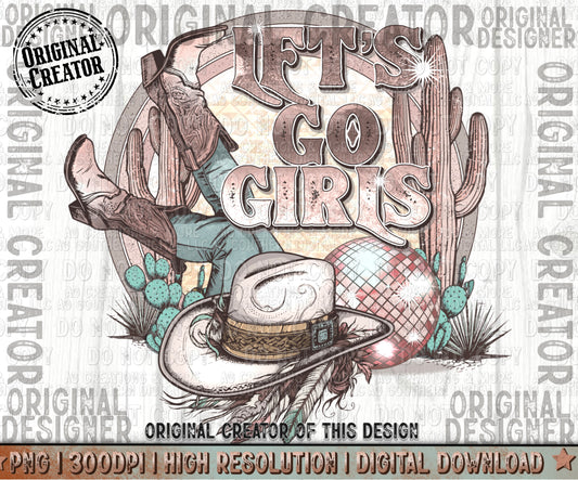 Let's Go Girls Png Digital Download