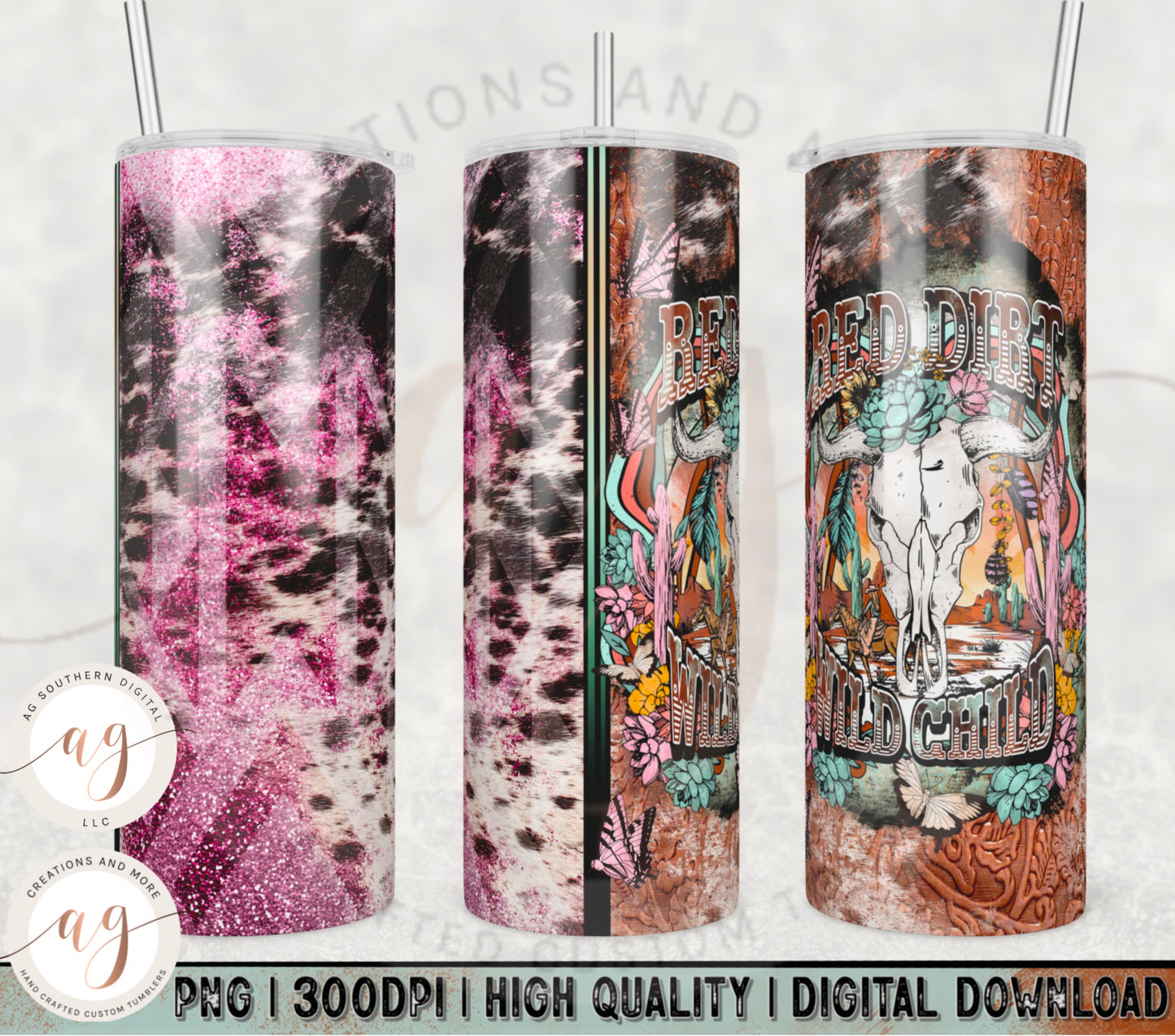 Red Dirt Sublimation Tumbler Wrap Png