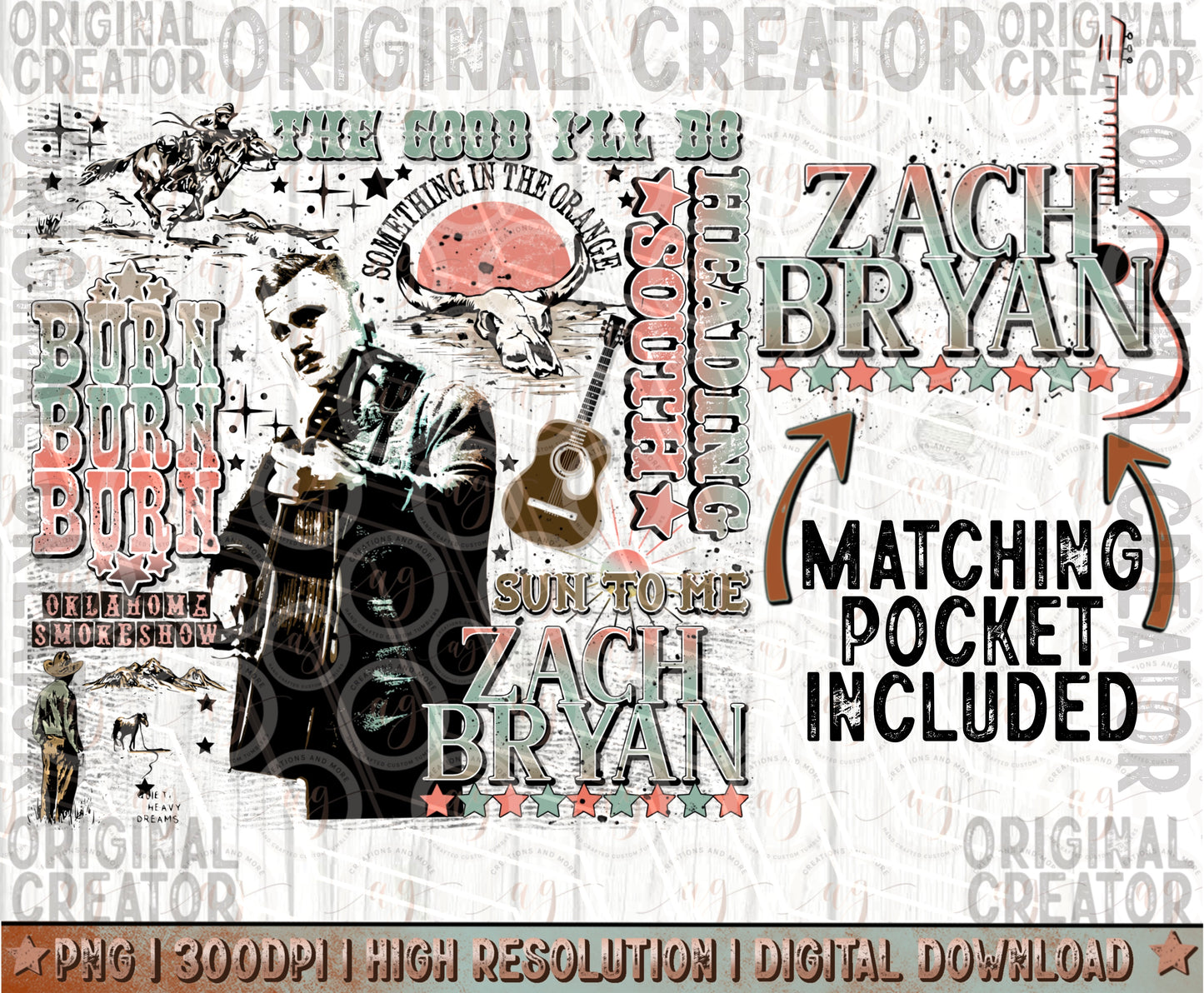 Country Music ZB Full Color Pocket Set PNG