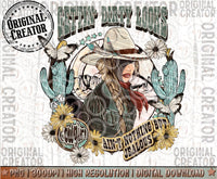 Western Cowgirl, Gettin' Dirty Looks Png, Western Sublimation Png