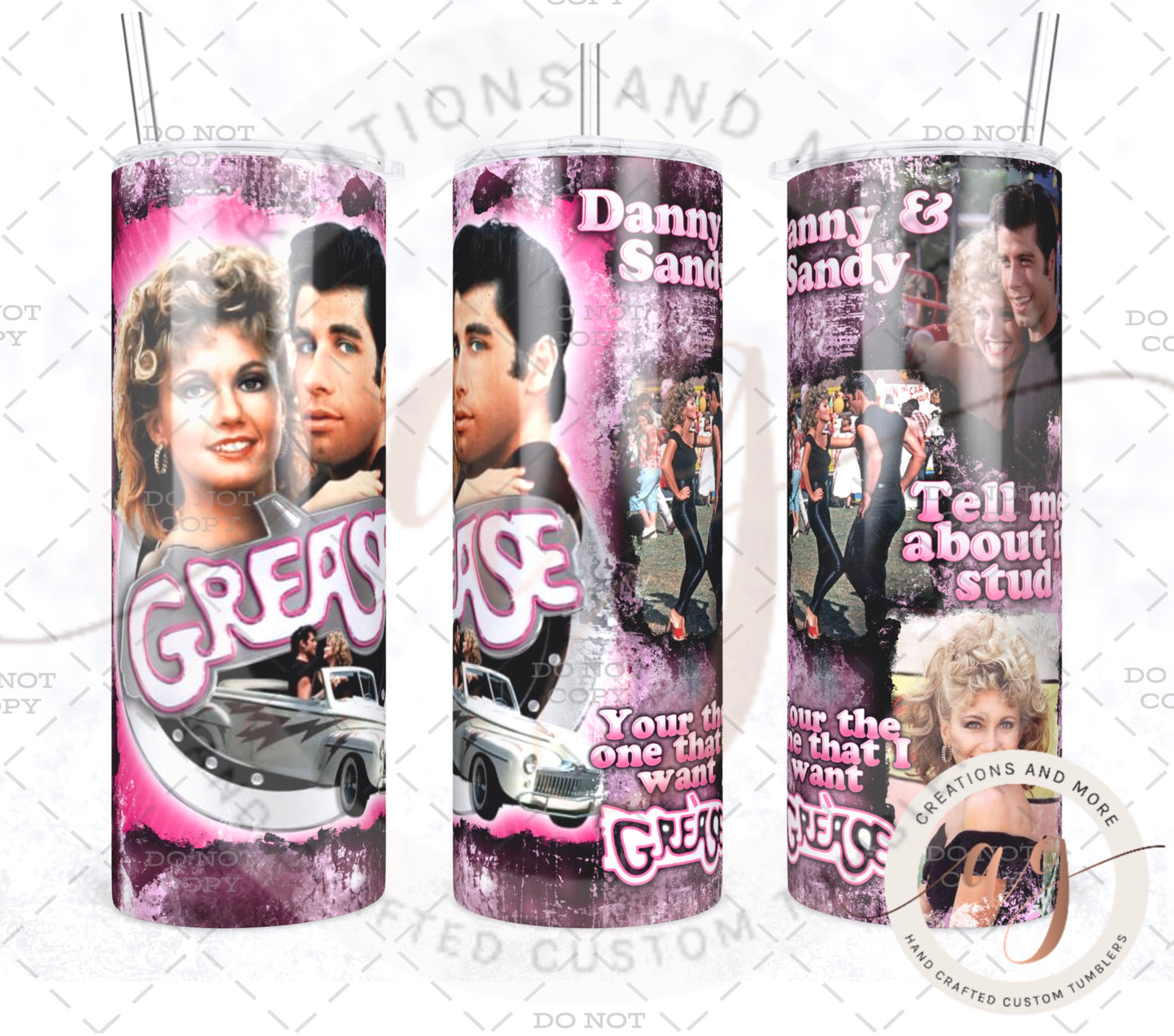 Grease Sublimation Tumbler PNG