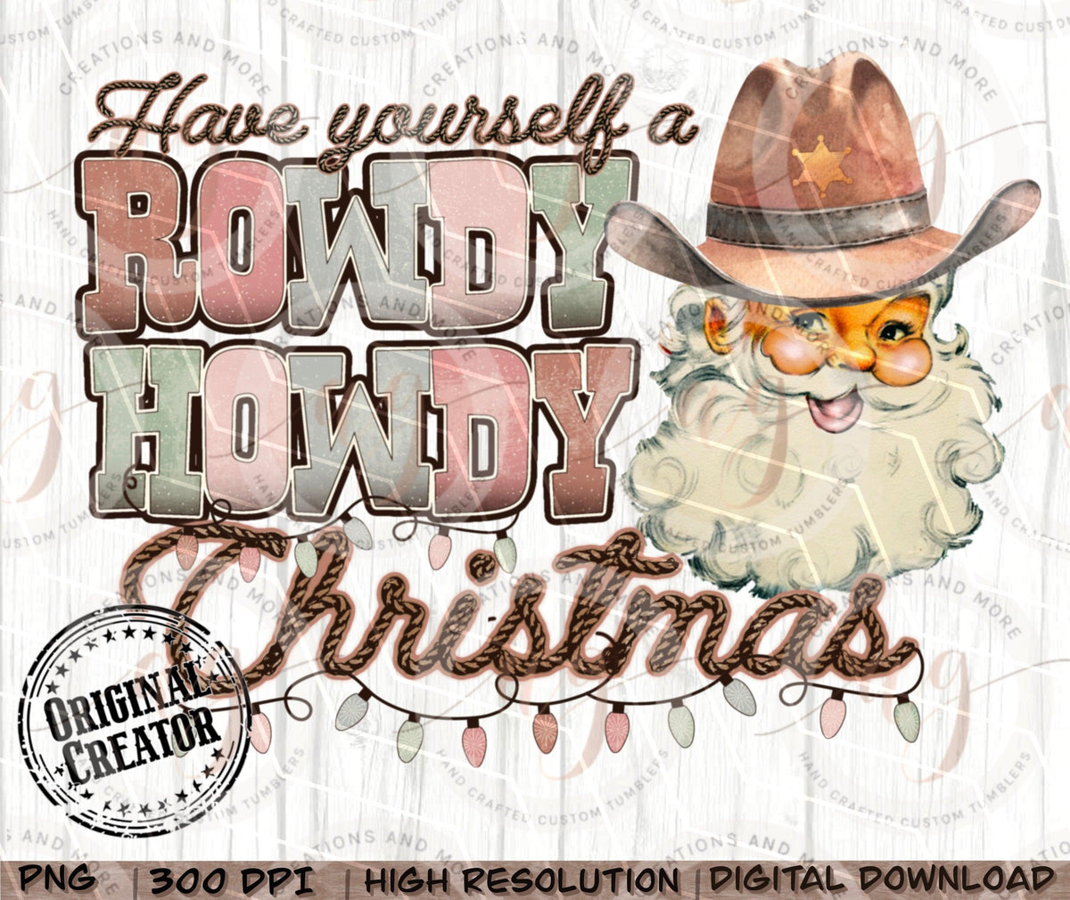 Western Christmas Cowboy Santa file