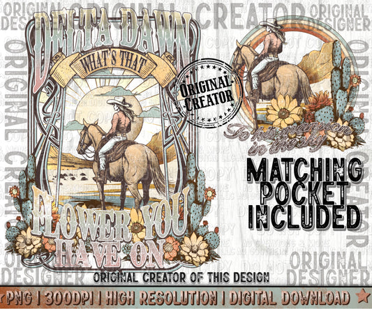 Delta Dawn Pocke Set Png Digital Download