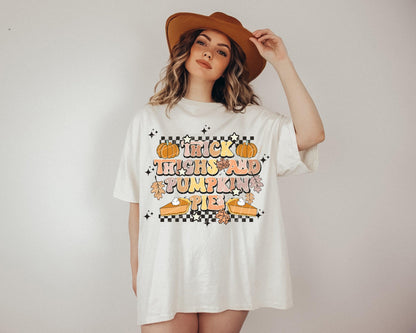 Fall Retro Thick Thighs and Pumpkin Pies Png