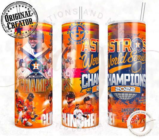World Series Champions 2022 Tumbler Wrap Png